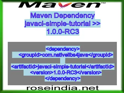 Maven dependency of javacl-simple-tutorial version 1.0.0-RC3