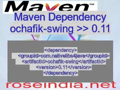 Maven dependency of ochafik-swing version 0.11