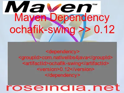 Maven dependency of ochafik-swing version 0.12