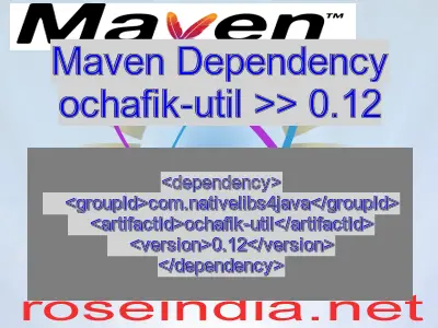 Maven dependency of ochafik-util version 0.12