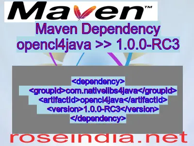 Maven dependency of opencl4java version 1.0.0-RC3
