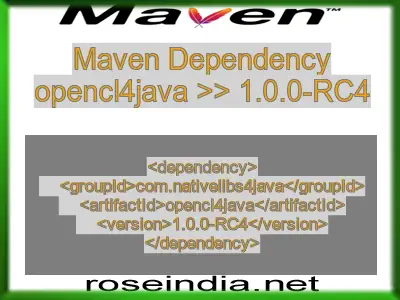 Maven dependency of opencl4java version 1.0.0-RC4