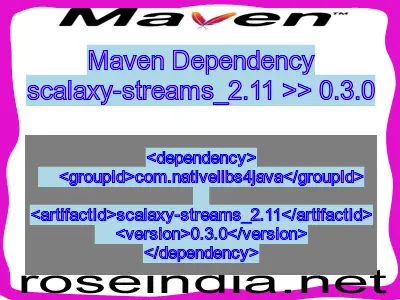 Maven dependency of scalaxy-streams_2.11 version 0.3.0