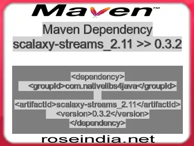Maven dependency of scalaxy-streams_2.11 version 0.3.2