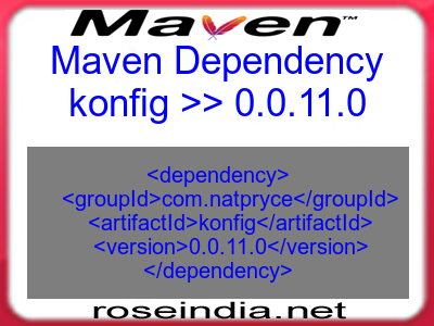 Maven dependency of konfig version 0.0.11.0