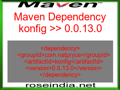 Maven dependency of konfig version 0.0.13.0
