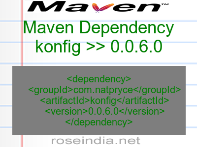 Maven dependency of konfig version 0.0.6.0