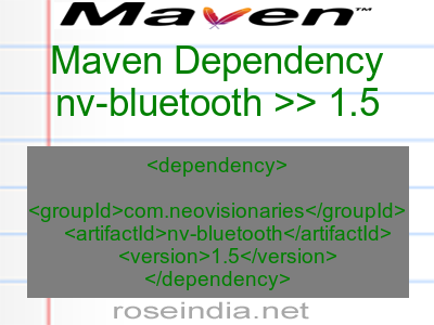 Maven dependency of nv-bluetooth version 1.5