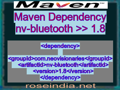 Maven dependency of nv-bluetooth version 1.8