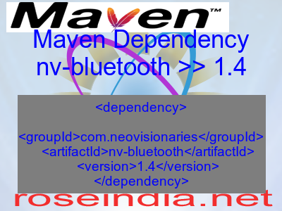 Maven dependency of nv-bluetooth version 1.4