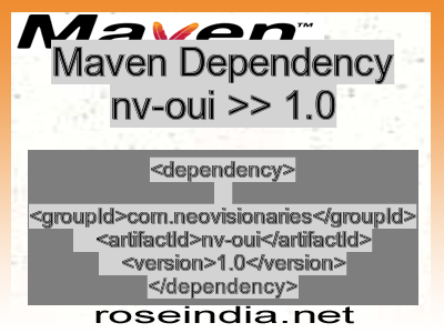 Maven dependency of nv-oui version 1.0
