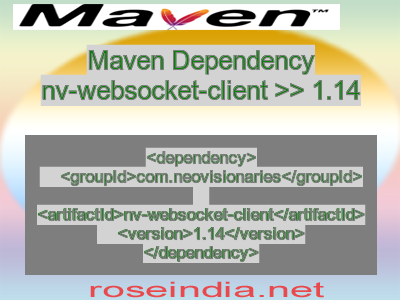 Maven dependency of nv-websocket-client version 1.14