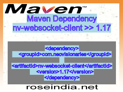 Maven dependency of nv-websocket-client version 1.17