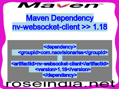 Maven dependency of nv-websocket-client version 1.18