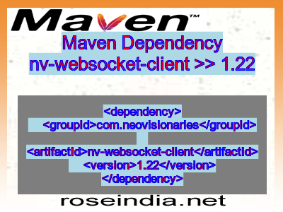 Maven dependency of nv-websocket-client version 1.22