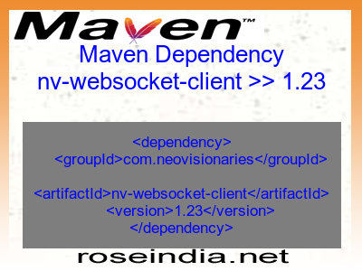Maven dependency of nv-websocket-client version 1.23