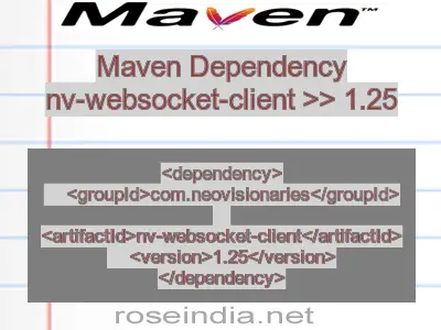 Maven dependency of nv-websocket-client version 1.25