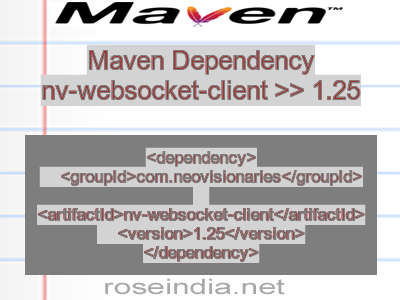 Maven dependency of nv-websocket-client version 1.25