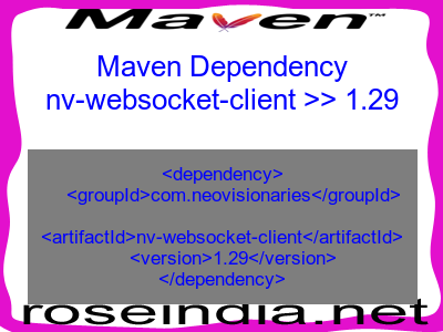 Maven dependency of nv-websocket-client version 1.29