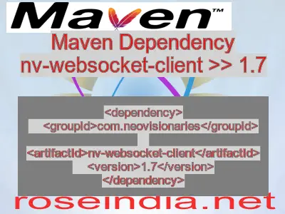 Maven dependency of nv-websocket-client version 1.7