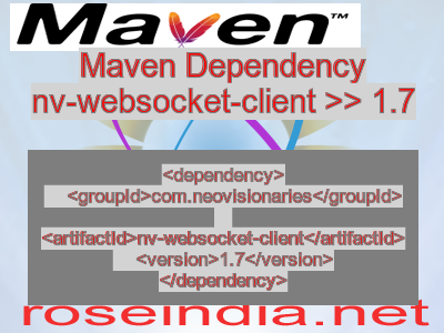 Maven dependency of nv-websocket-client version 1.7