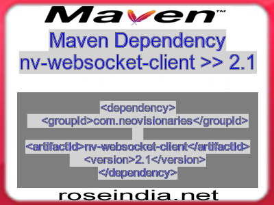 Maven dependency of nv-websocket-client version 2.1