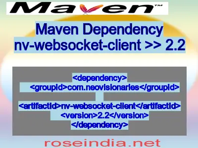 Maven dependency of nv-websocket-client version 2.2