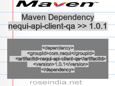 Maven dependency of nequi-api-client-qa version 1.0.1
