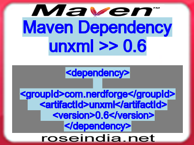 Maven dependency of unxml version 0.6