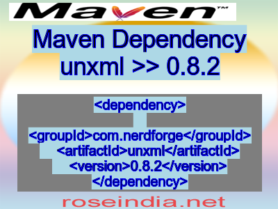 Maven dependency of unxml version 0.8.2