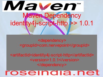 Maven dependency of identity4j-script-http version 1.0.1