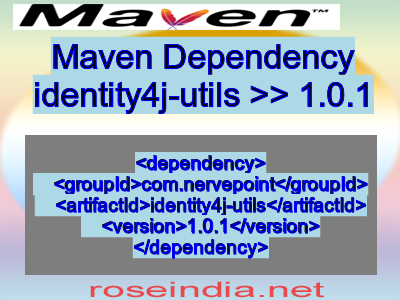 Maven dependency of identity4j-utils version 1.0.1
