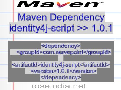 Maven dependency of identity4j-script version 1.0.1