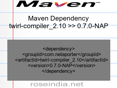 Maven dependency of twirl-compiler_2.10 version 0.7.0-NAP