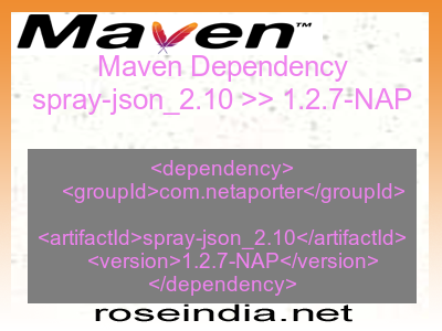 Maven dependency of spray-json_2.10 version 1.2.7-NAP