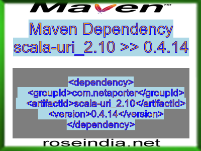 Maven dependency of scala-uri_2.10 version 0.4.14