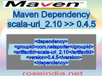 Maven dependency of scala-uri_2.10 version 0.4.5