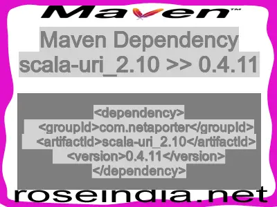 Maven dependency of scala-uri_2.10 version 0.4.11