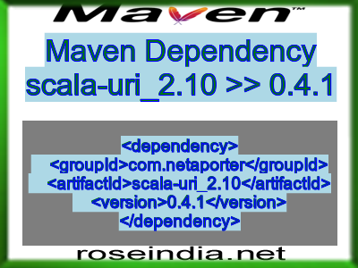 Maven dependency of scala-uri_2.10 version 0.4.1