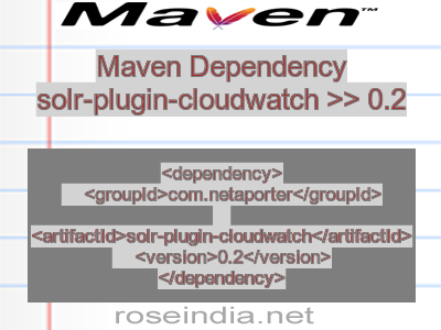 Maven dependency of solr-plugin-cloudwatch version 0.2