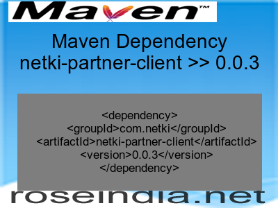 Maven dependency of netki-partner-client version 0.0.3