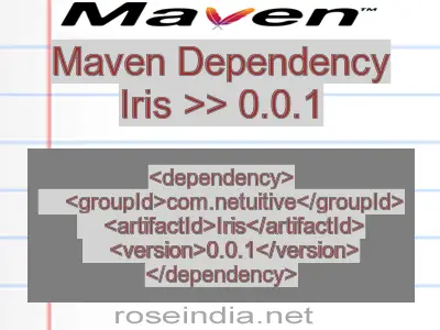 Maven dependency of Iris version 0.0.1
