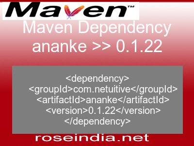 Maven dependency of ananke version 0.1.22