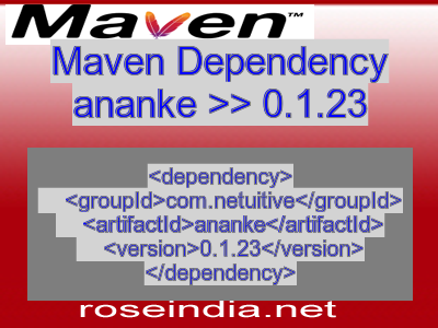 Maven dependency of ananke version 0.1.23