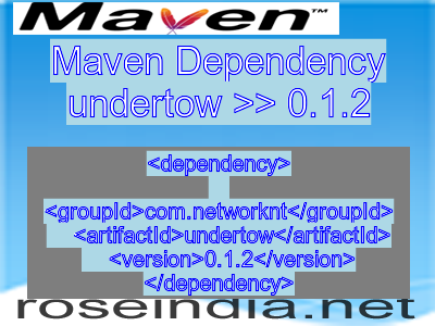 Maven dependency of undertow version 0.1.2