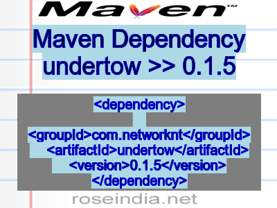 Maven dependency of undertow version 0.1.5