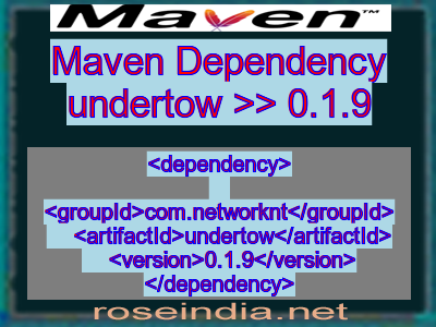 Maven dependency of undertow version 0.1.9
