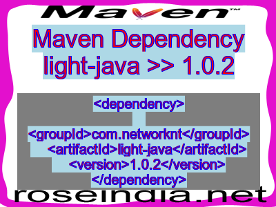Maven dependency of light-java version 1.0.2
