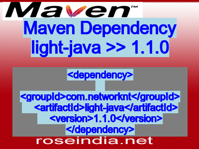 Maven dependency of light-java version 1.1.0