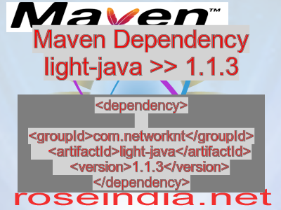 Maven dependency of light-java version 1.1.3